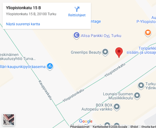 Map to Edelle Turku